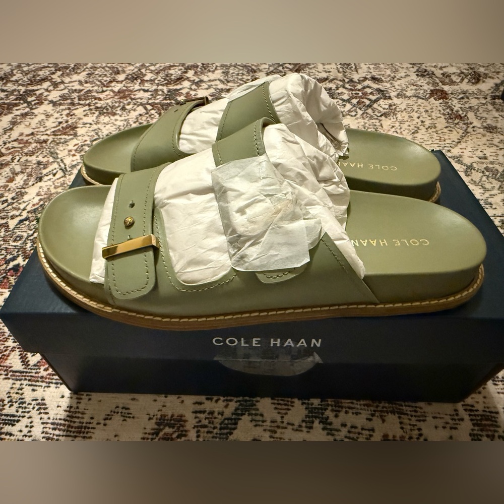 New Cole Haan Marisol Sandal Size 8 B Oil Green
